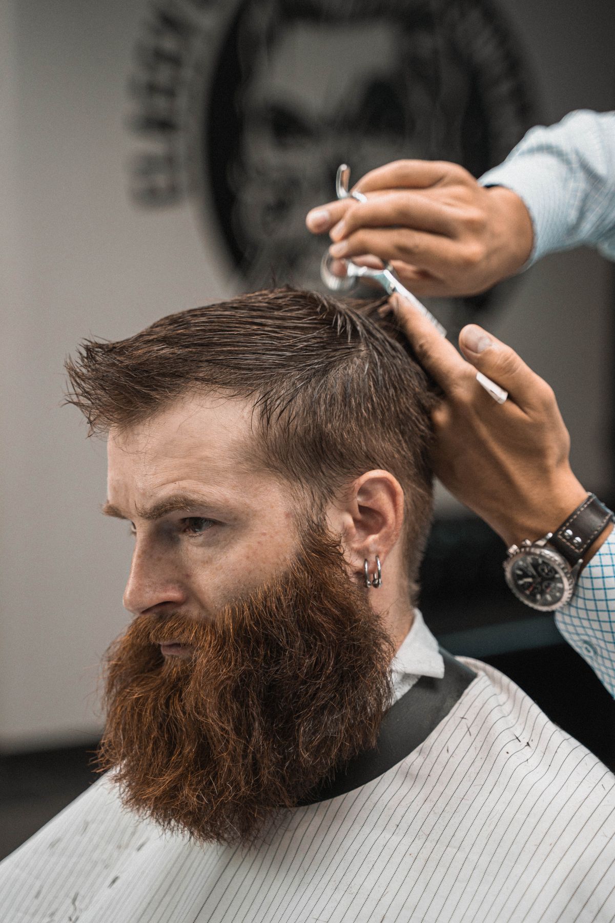 Corte de barba con tijera en Barber Shop Tibú
